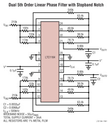 Low Power, Low Noise, Quad Universal Filter Building Block