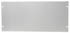 Panel stelażowy Panel zaślepiający do szafy RACK RS PRO moduły stelażowe 5U szerokość 9mm 483 x 9mm Szary