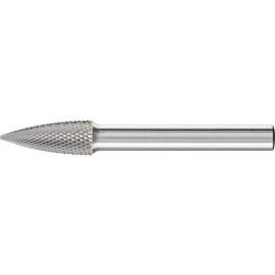 PFERD 21122593 Burr Carbide Pointed Arch 60mm Length &#xD8;8mm Shank 6mm