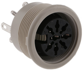 Gniazdo Din 8 -pinowe Żeński Montaż na panelu 34 V AC/DC