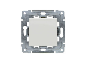 DANTE Gniazdo pojedyncze z klapką z przesłoną torów prądowych bez ramki biały 450439 KOS