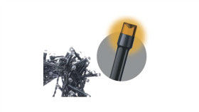 Lampki Choinkowe Xmas Classic Timer 3,6W 80Led 8M Ip44 Bursztynowy / Vintage...