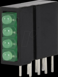 RTD2400G LED component, green, 2 mm, 10 mcd, 70°