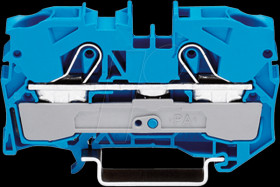 2010-1204 2-conductor feed-through terminal, 57 A 0.5 - 10.0 mm² blue