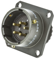 Złącze 5-pinowe Żeński Amphenol Limited Męski Montaż na kołnierzu MIL-DTL-26482 rozmiar 14