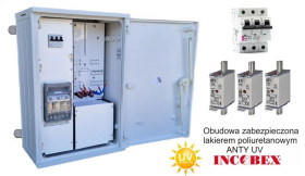 Rozdzielnica licznikowa TAURON NA ELEWACJE ZP40x60-1P3F-0_LZ-RB_OM-E lakier UV INCOBEX