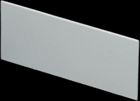 Front/rear panel, straight, aluminum, (W x H) 59.3 x 25 mm, light gray, for SHELL-TYPE CASES V 110, Vers. I/II, A9107111