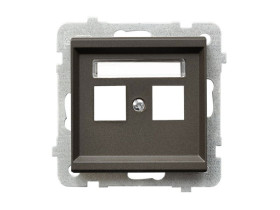 SONATA Obudowa gniazda podwójne czekoladowy metalik GPK-2R/p/40 OSPEL