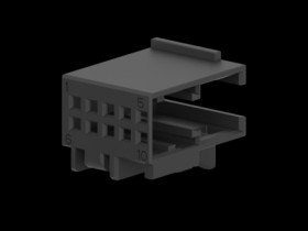 Enclosure cover, 10 positions, for Micro Quadlok series, 1-2177198-1