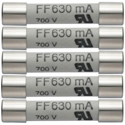 Testo 0590 0007 digital multimeter spare fuse 630mA/600V, overload protection