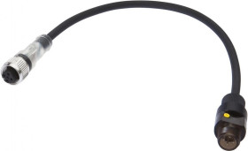 Akcesoria, adapter teach, M12 żeński 4-PIN prosty, M12 męski 4-PIN prosty Czarny AV000114