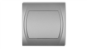 Logo Łącznik Jednobiegunowy Podświetlany Srebrny Metalik 7Lwp-1L