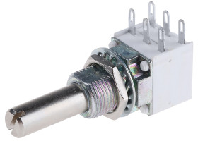 Potencjometr 10kΩ typ Obrotowy Vishay średnica wału 6 mm 0.1W długość wału 25mm Montaż panelowy