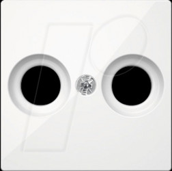 MEG4122-0319 Central plate for aerial sockets - System M, polar white, glossy