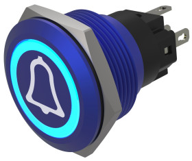 Nasadka przełącznika Chwilowy 1-stykowe, 1-stykowe średnica wycięcia 22mm Montaż wpuszczany EAO