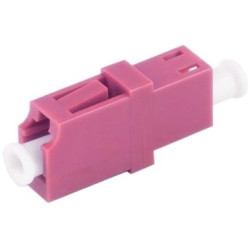 FO connector, LC socket to LC socket, OM4, multimode, ceramic, purple, BS07-60003