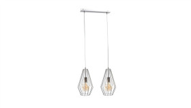 Lampa Wisząca Loftowa 2Xe27 Lex Silver