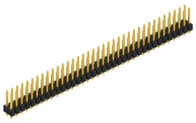 Pin header, 72 pole, pitch 2.54 mm, straight, black, 10054670