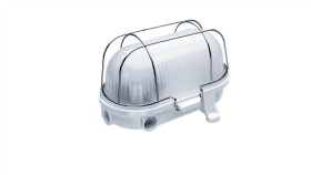 Oprawa Kanałowa Oval-7063Nb, E27, 100W, Biała-Bakelit, Klosz Matowy-Szkło,...