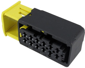 Socket, unequipped, 12 pole, straight, 2 rows, black, 1-1670901-1