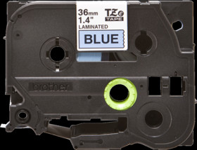 Labelling tape cartridge, 36 mm, tape blue, font black, 8 m, TZE-561