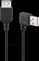 95702 USB 2.0 Hi-Speed extension cable 90° 0.30 m black