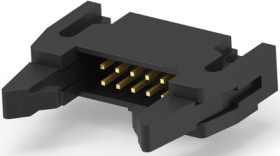 Pin header, 10 pole, pitch 2.54 mm, angled, black, 1-2271038-0