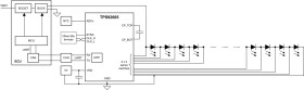 16-channel low noise LED matrix manager with internal clock