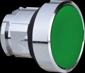 ZB4BH03 Pushbutton, front panel, Harmony XB4, 22 mm, green, latching
