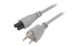 Kabel: 3X18awg, Iec C5 Żeński,Nema 5-15 (B) Wtyk, 1M Lt-202+535 Svt 18/3 105C...