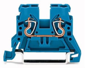 2-wire feed-through terminal, spring-clamp connection, 0.08-2.5 mm², 1 pole, 24 A, 6 kV, blue, 870-904