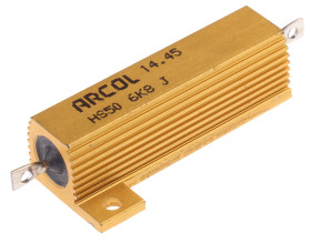 Rezystor do montażu w obudowie 6.8kΩ 50W ±5% Arcol ±25ppm/°C drutowy Osiowe