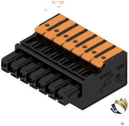 Weidmüller Obudowa złącza pin żeńskiego na kabel Ilość pinów 7 Wymiary siatki: 5 mm 2741610000 48 szt.