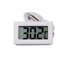 TERMOMETR LCD Z SONDA BIALY