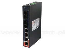 IPS-1042-FA-MM-SC, Switch przemysłowy niezarządzalny, DIN, 4x 10/100 RJ-45 PoE + 2x 100 MM SC, obudowa slim