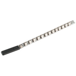 Sealey AK1214 Socket Retaining Rail with 14 Clips 1/2&quot;sq Drive