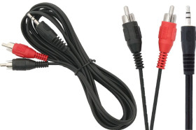 KABEL JACK WTYK 3,5mm (STEREO) - 2X RCA WTYK 2,5M (KABJ35ST-2R-25)