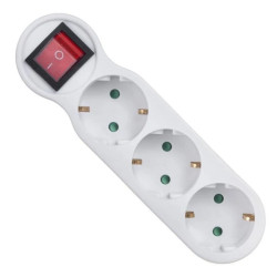 Listwa /rozgałęźnik/ do przedłużacza 3‑gniazda z/u z wyłącznikiem Maclean Energy MCE216