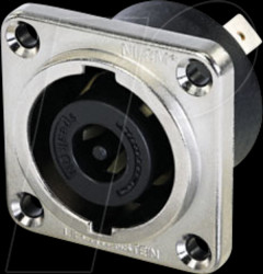 NLT4MPXX Neutrik speakON STXX chassis connector, 4-pin, 38x38mm