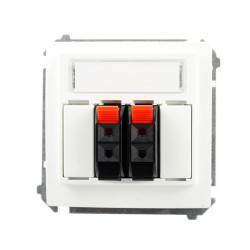 Gniazdo głośnikowe podwójne białe BMGL3.01/11 Kontakt-Simon Basic