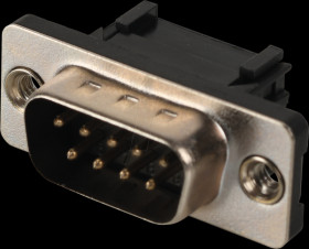 114-09-1-10-00-60 D-SUB plug, 9-pin, for IDC ribbon cable