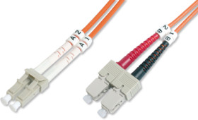 FO patch cable, LC to SC, 5 m, OM2, multimode 50/125 µm, DK-2532-05