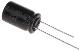 Kondensator 220μF 50V dc Radialny, Otwór przelotowy Rubycon roztaw: 5mm 10 (Dia.) x 16mm