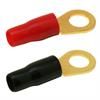 Konektor oczkowy złocony izolowany 6mm/6,0mm2 (czarny + czerwony)