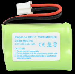 Cordless phone battery, NiMH, 2,4 V, 400 mAh