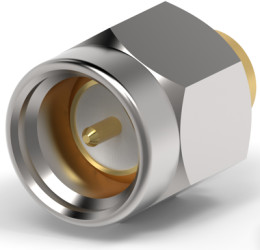 SMA plug 50 Ω, RG-402, solder connection, straight, 1050525-1