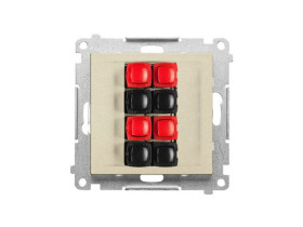 SIMON 55 Gniazdo głośnikowe poczwórne szampański mat TGL4.01/144 KONTAKT SIMON