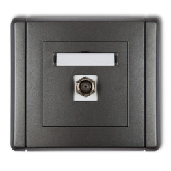 FLEXI Gniazdo antenowe pojedyncze typu F (SAT) niklowane grafitowy 11FGF-1