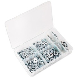 Sealey AB056WC Flat Washer Assortment 495pc M6-M24 Form C Metric BS 4320