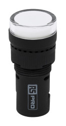 Kontrolka 230V ac Biały RS PRO średnica wycięcia 16mm Montaż panelowy Śruba